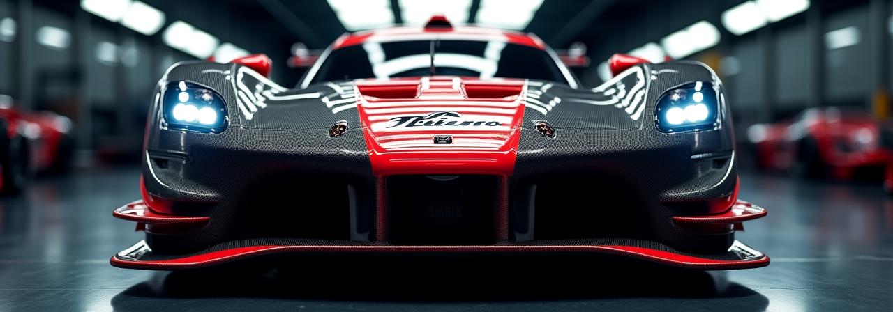 High performance racing car in Aviate Apex workshop